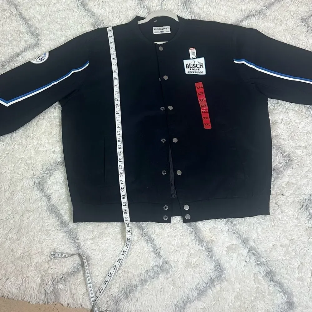 Busch Light Black Varsity Jacket • Vintage Beer Racing